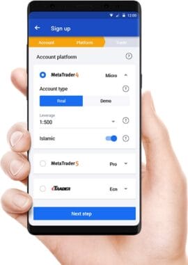 OctaFX mobile app