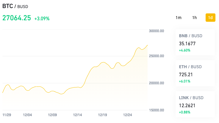 Binance Bitcoin Chart